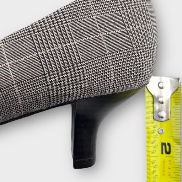 AEROSOLES Glen plaid low heels size 7 black/tan career office work preppy - Picture 7 of 7